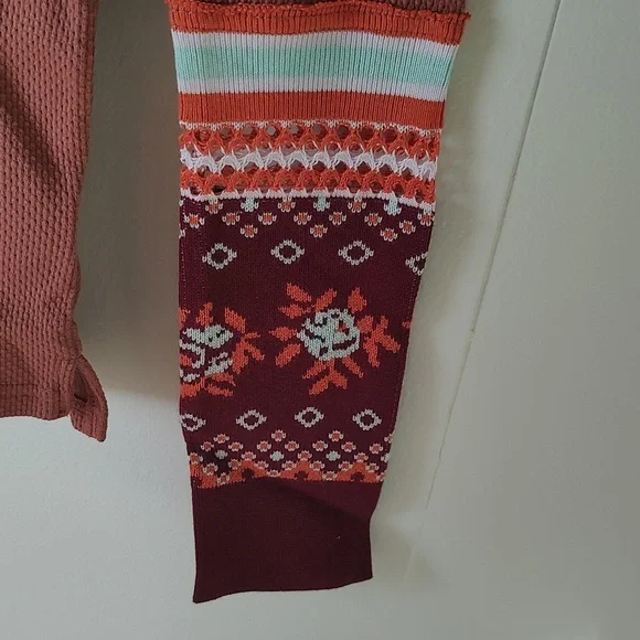 NWT! Free People Mikah Layering Thermal Cuff / Long Sleeve Top Autumn Size XS - Picture 10 of 12